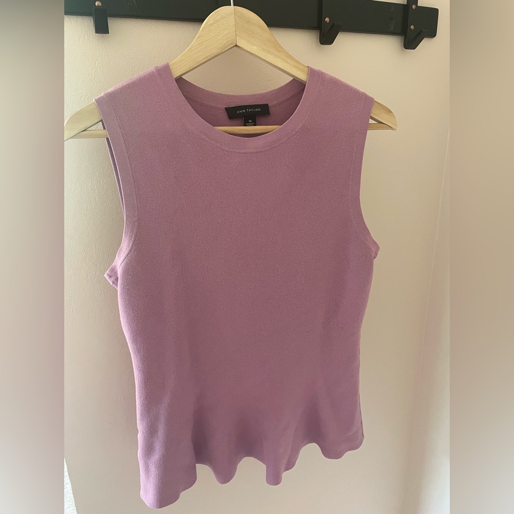 Ann Taylor pink peplum tank
